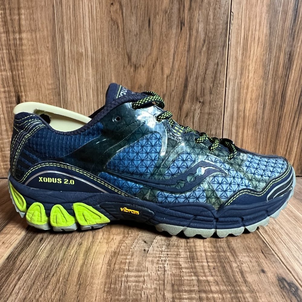 Saucony Xodus 2.0 Vibram Womens Trail Running Shoes Blue Green 10080 3 Size 5